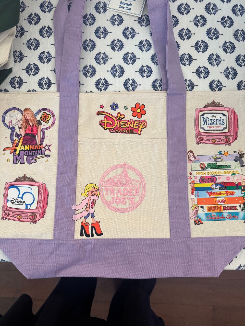 Disney Channel Lizzy Hannah Custom Made Trader Joes Full Sized Tote